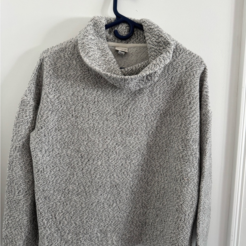 A New Day - Gray Textured Cowl Neck Sweater